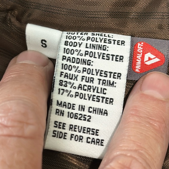 JANEPOST Coat, Like New, Black, Poly W/Faux Fur Trim, Small 4/6, meas. below - Picture 6 of 11